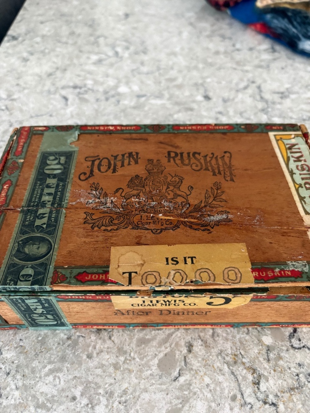 Vintage John Ruskin Cigar Box